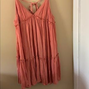 Peach Mini Summer Dress